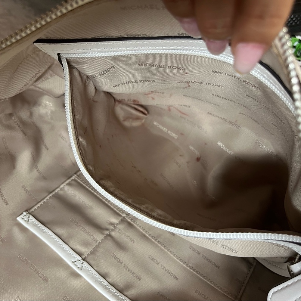 Michael Kors White Studded Shoulder Bag - Picture 15 of 16